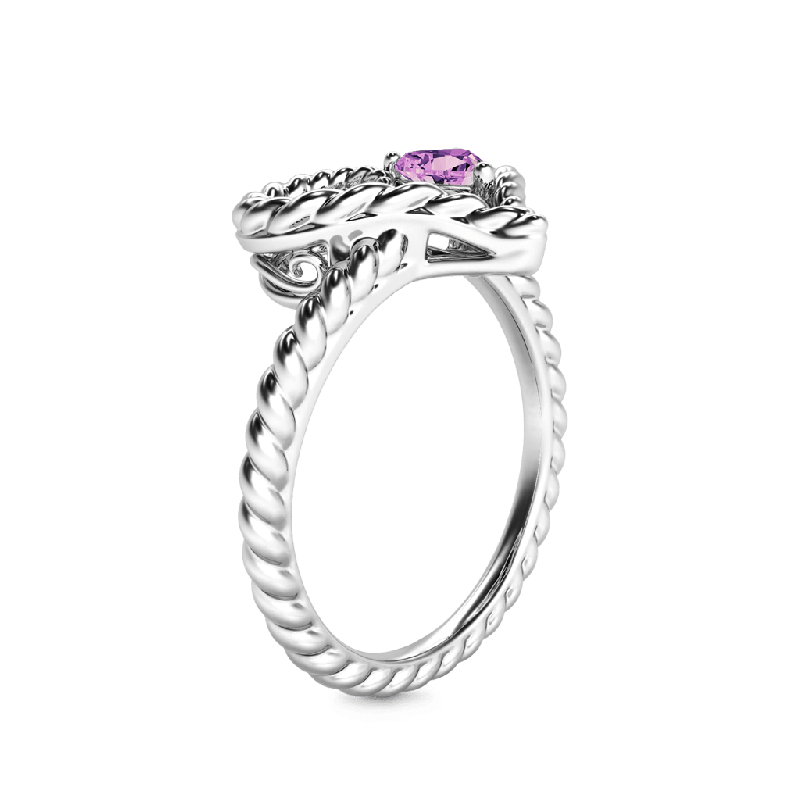 Twisted Rope Heart Promise Ring