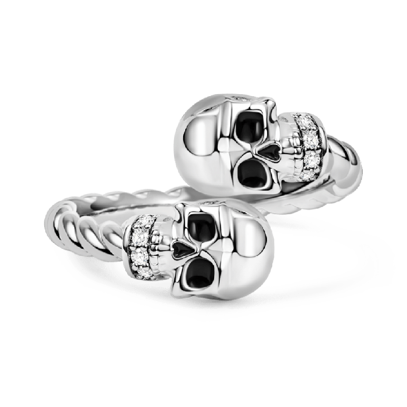 Adjustable Skulls Twisted Rope Ring