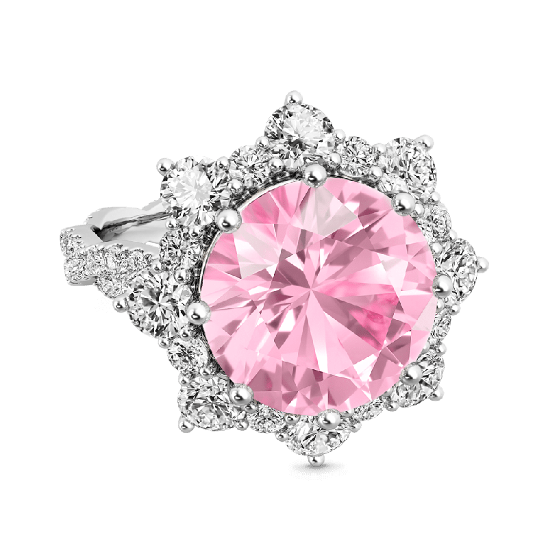 Round-cut Cluster Halo Ring