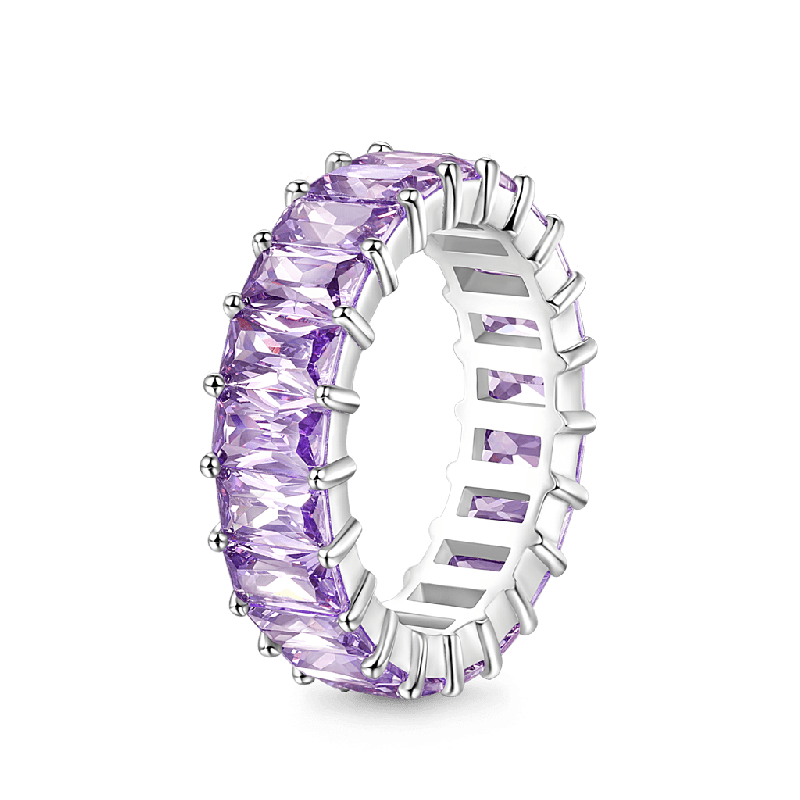 Baguette Cut Eternity Band Ring