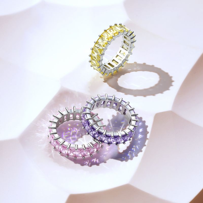Baguette Cut Eternity Band Ring