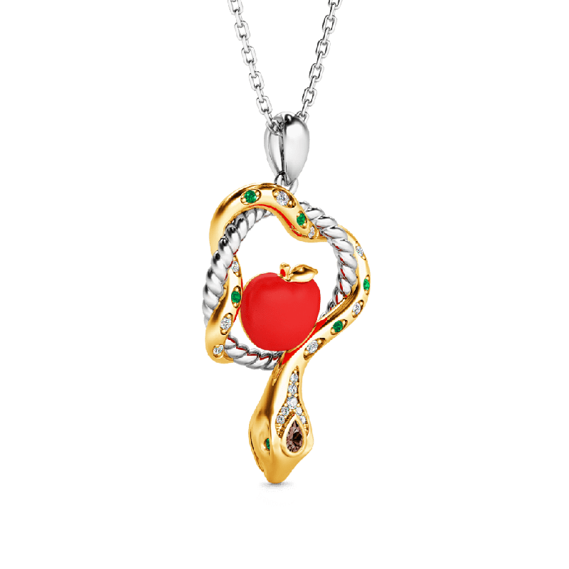Serpent and Forbidden Fruit Necklace