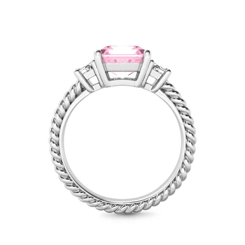 Emerald-cut Three Stone Ring
