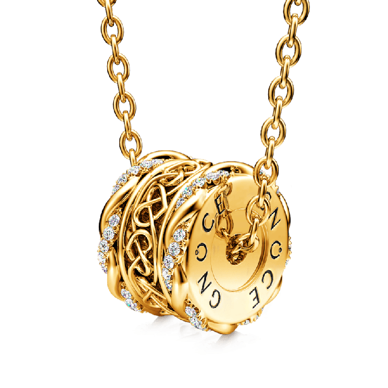 Romantic Heart Infinity Drum Necklace