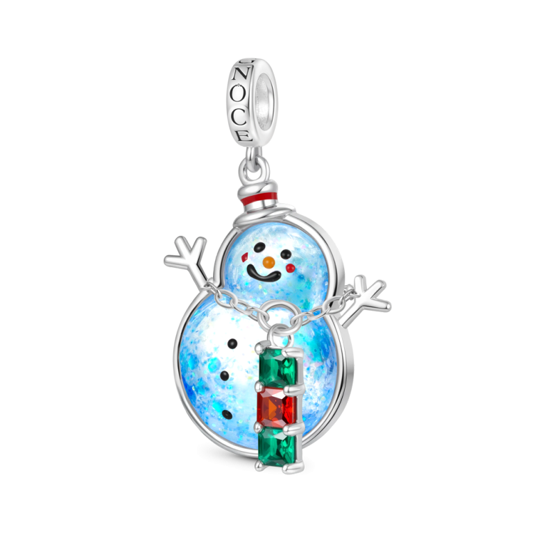 Christmas Snowman Quicksand Pendant