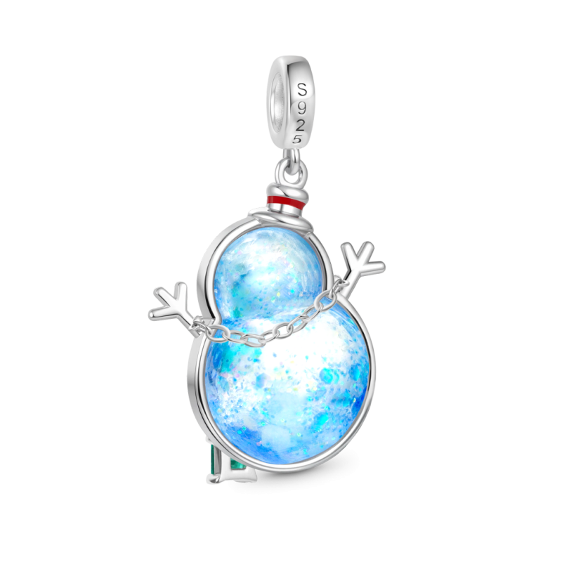 Christmas Snowman Quicksand Pendant