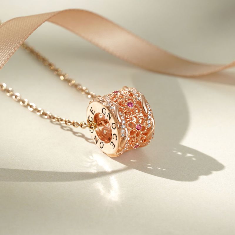 Flower Vintage Infinity Drum Necklace