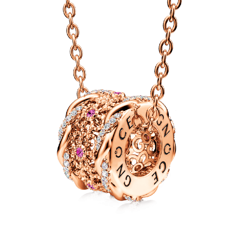 Flower Vintage Infinity Drum Necklace