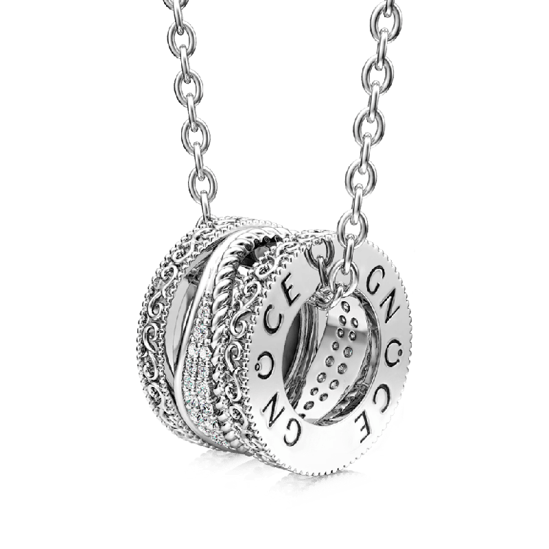 Angel Wing Drum Pendant Necklace