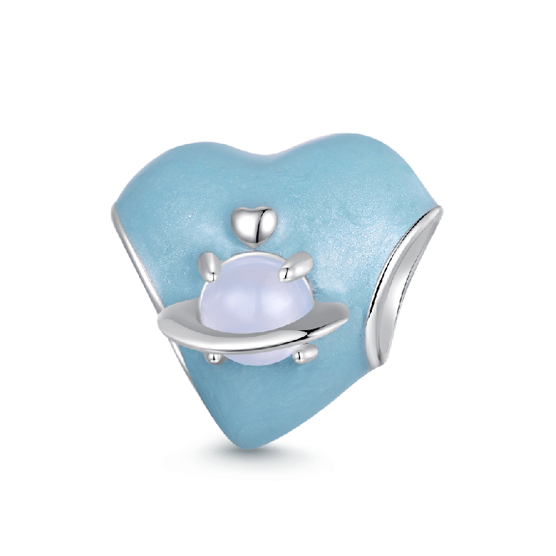 Blue Love Planet Charm