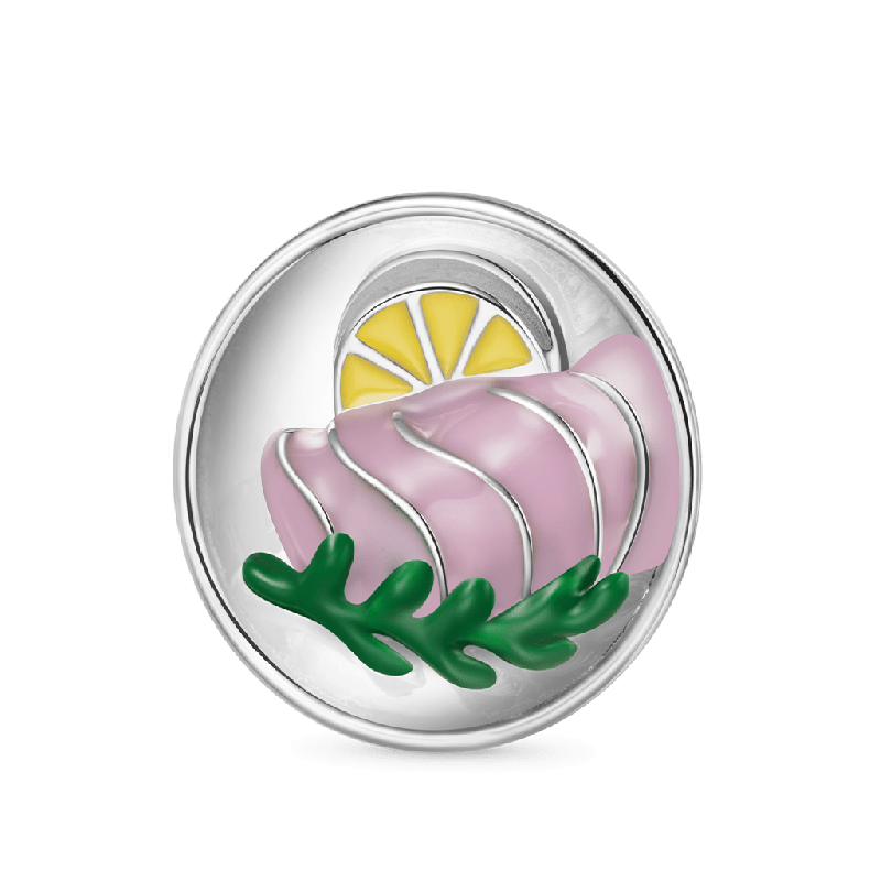 Salmon Food Stopper Charm