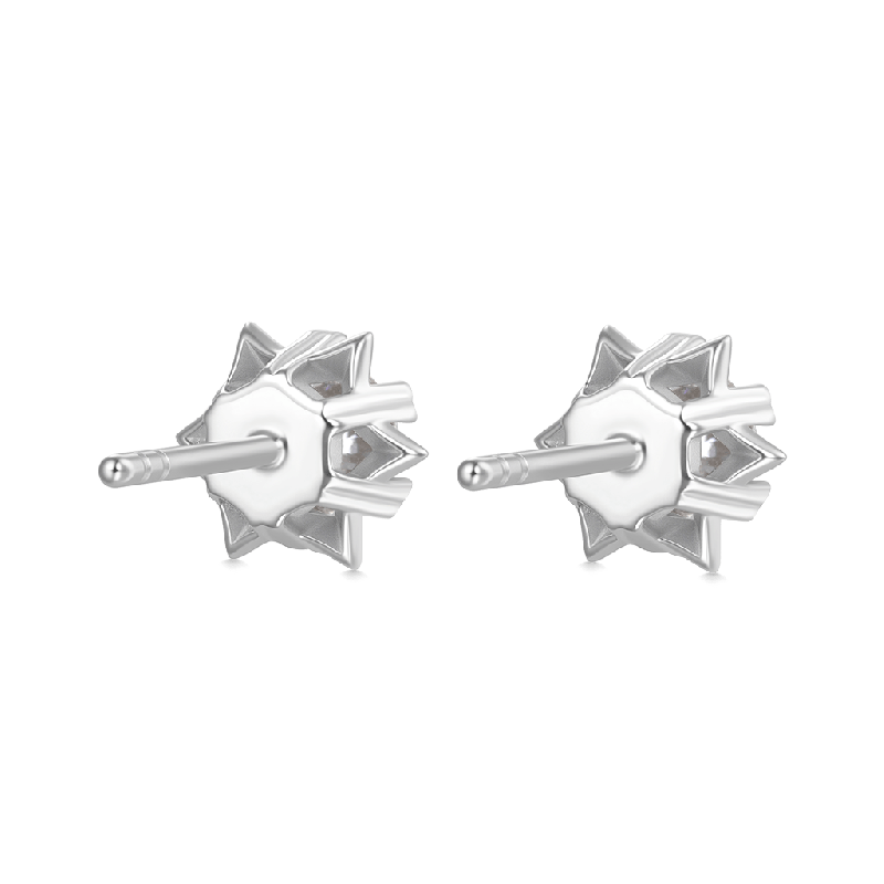 Romantic Snowflake VVS Moissanite Stud Earring