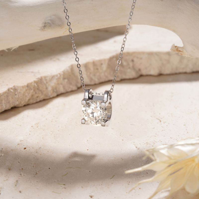 Dazzling 1ct VVS Moissanite Necklace