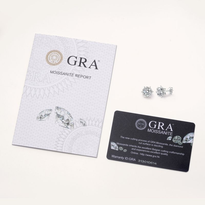 Romantic Snowflake VVS Moissanite Stud Earring