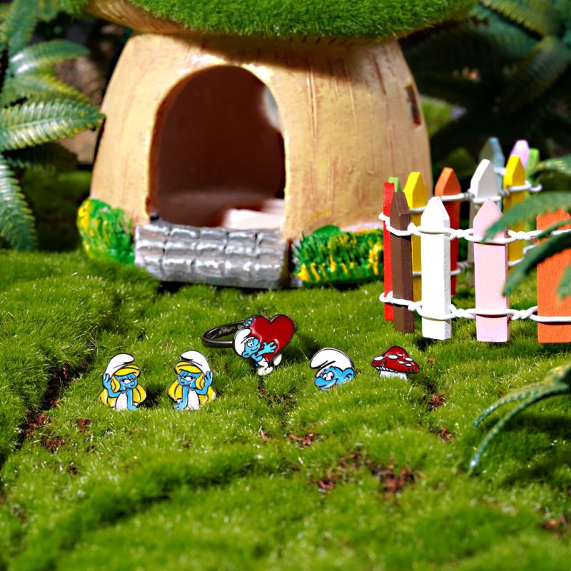 Smurfs x Asymmetric Stud Earrings