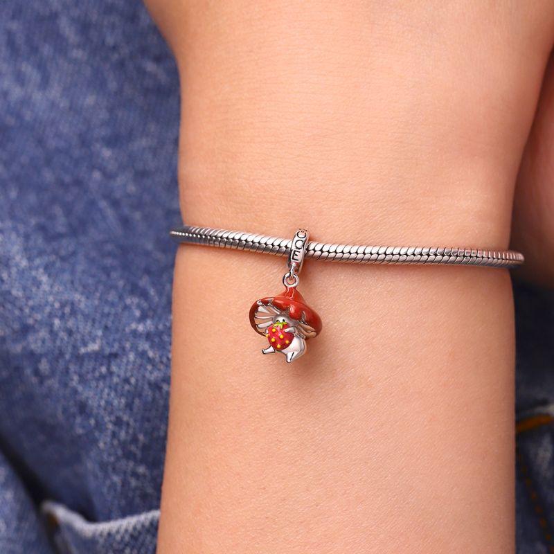 Strawberry Mushroom Pendant