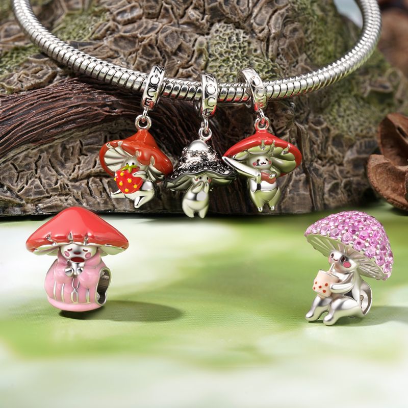 Strawberry Mushroom Pendant