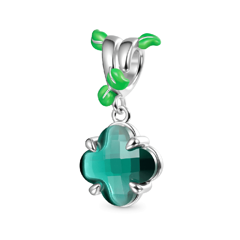 Four Leaf Clover Vine Charm