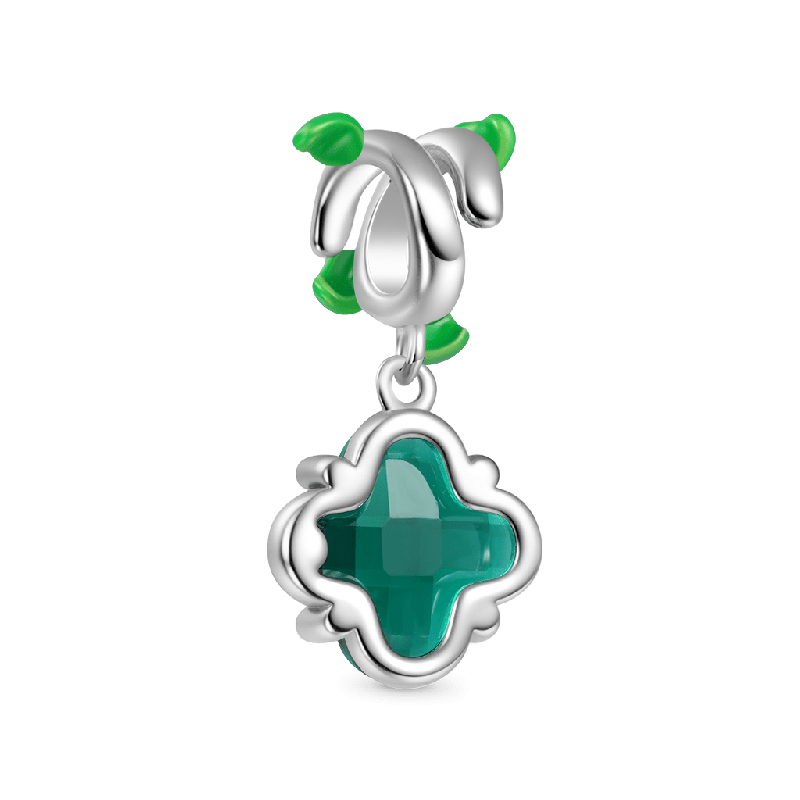 Four Leaf Clover Vine Charm