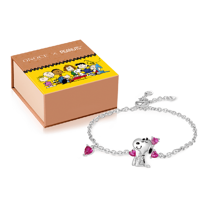 Peanuts Snoopy Love Heart Bracelet
