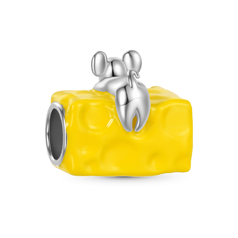 Mouse Cheese House Charm