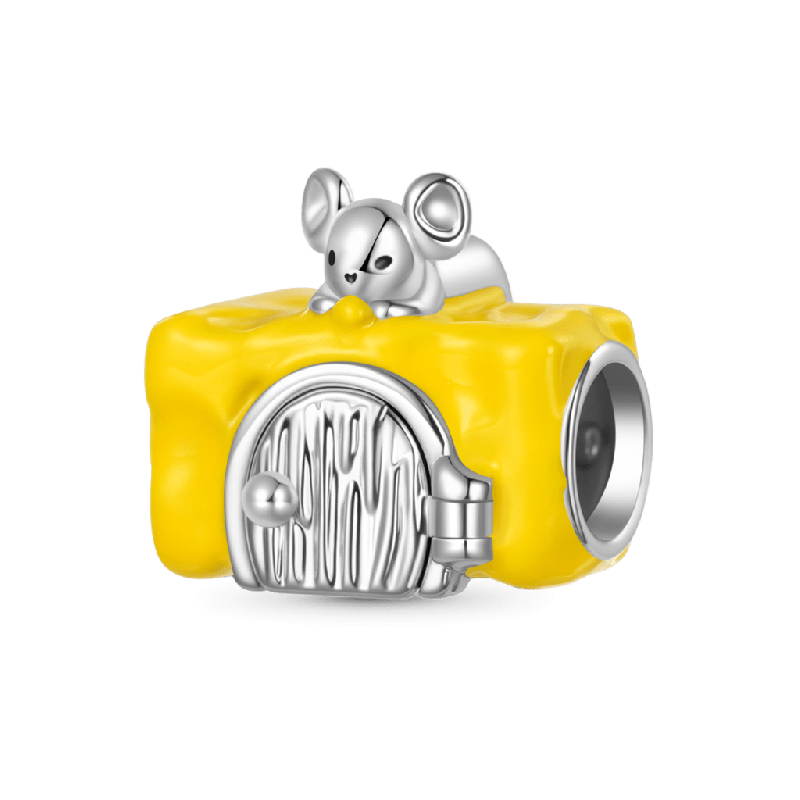 Mouse Cheese House Charm