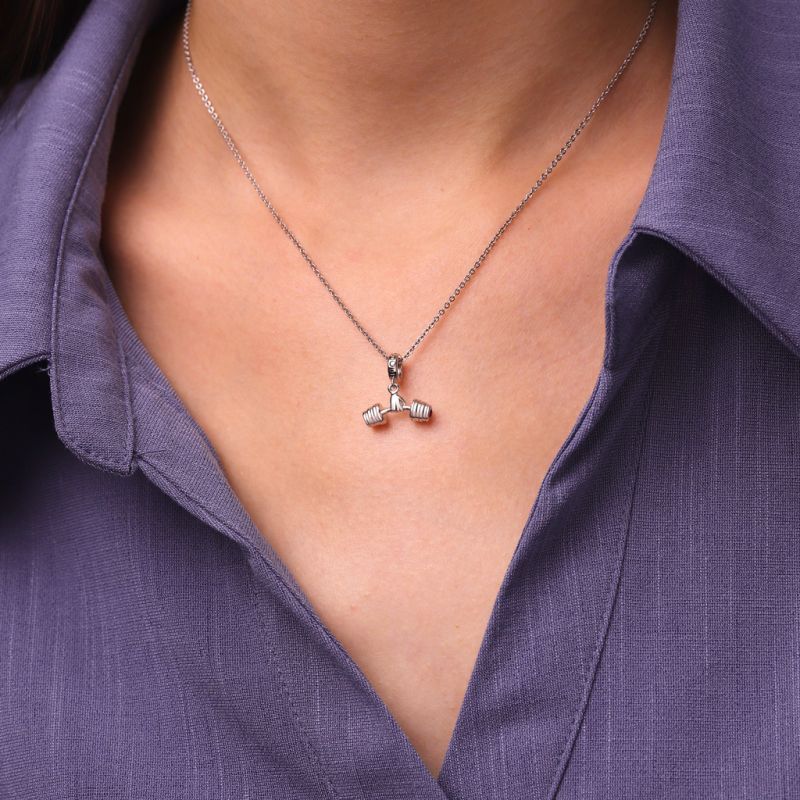 Fitness Enthusiast Dumbbell Pendant