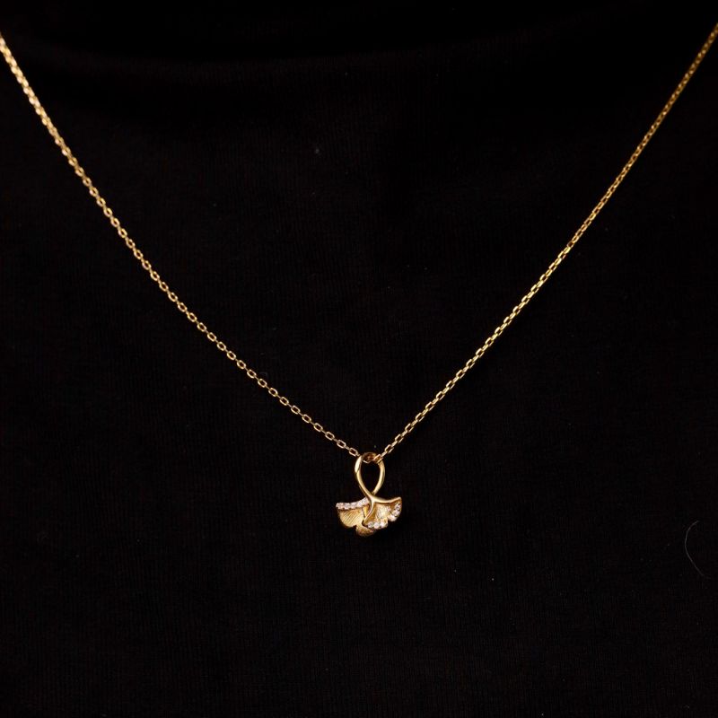 Ginkgo Leaf Charm