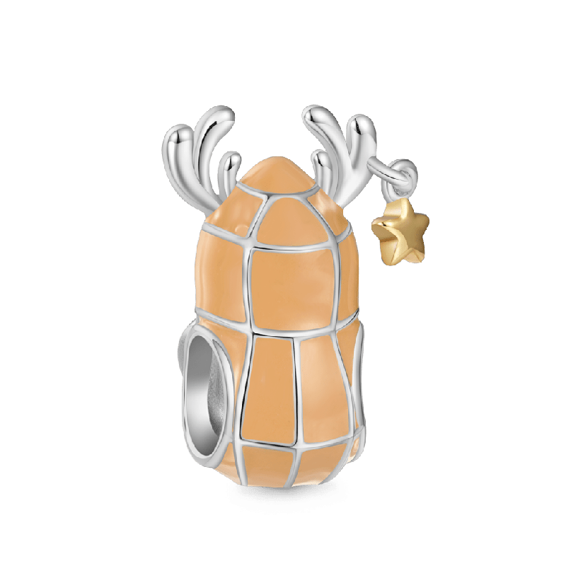 Peanut Reindeer Embraces Heart Charm