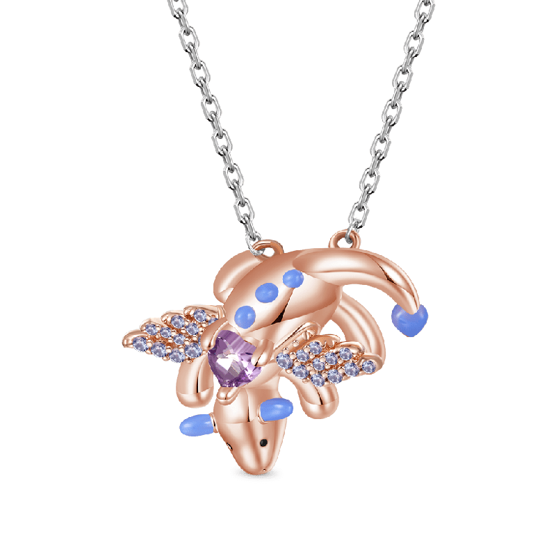 Fun Persimmon Dragon Necklace