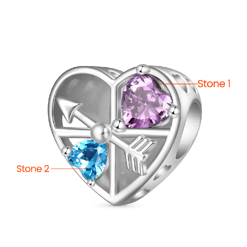 Love Clock Rotating Arrow Charm