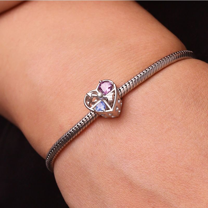 Love Clock Rotating Arrow Charm
