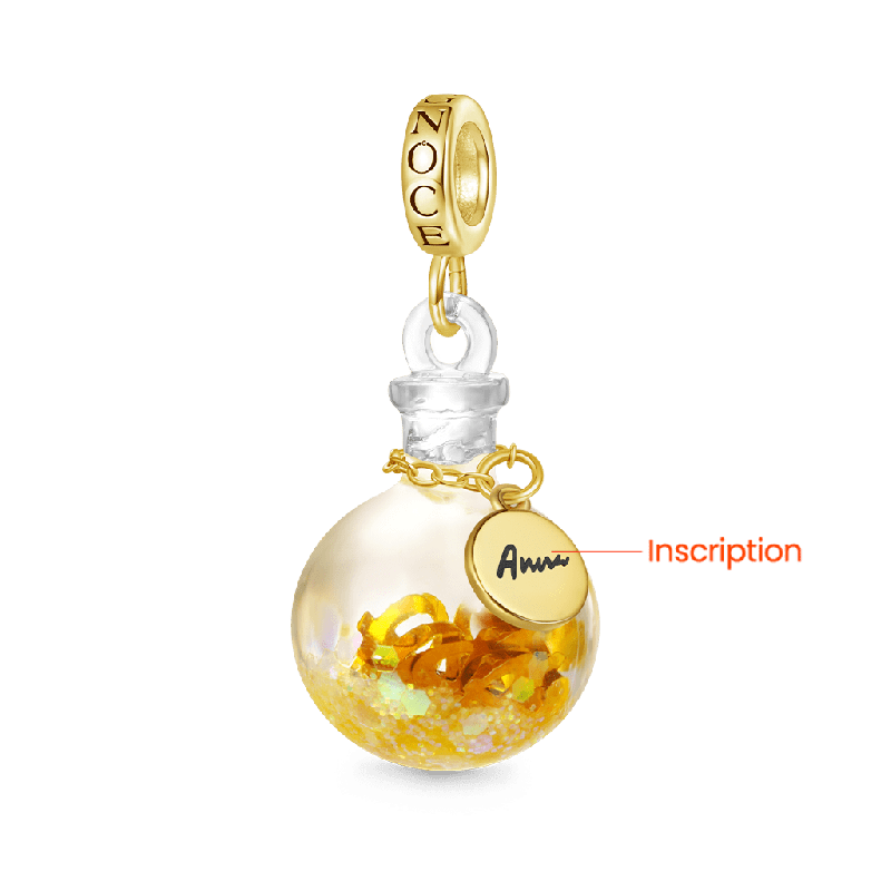 Sequin Luminous Quicksand Bottle Pendant
