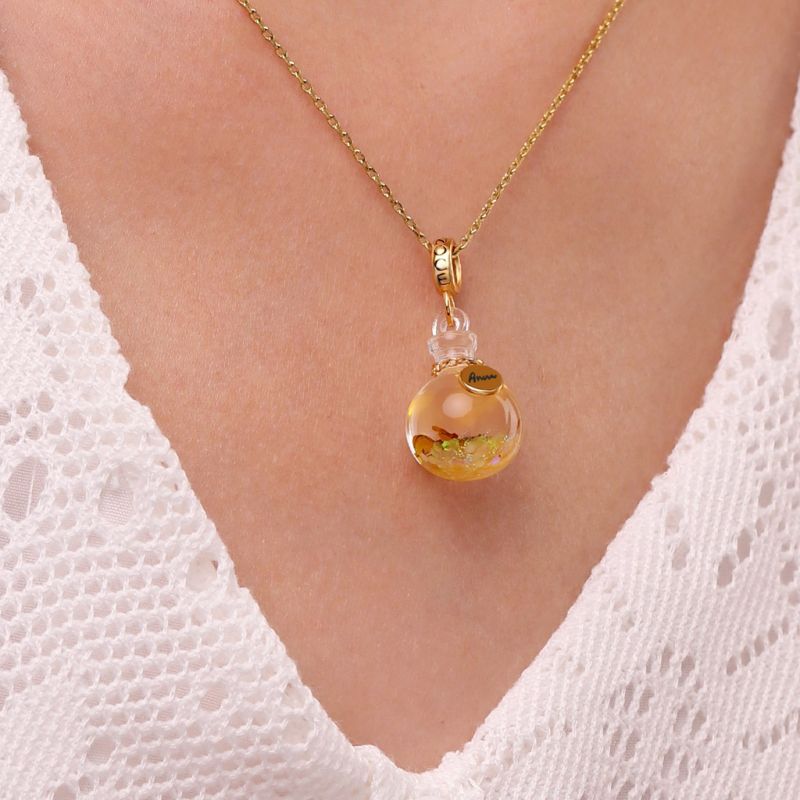 Sequin Luminous Quicksand Bottle Pendant