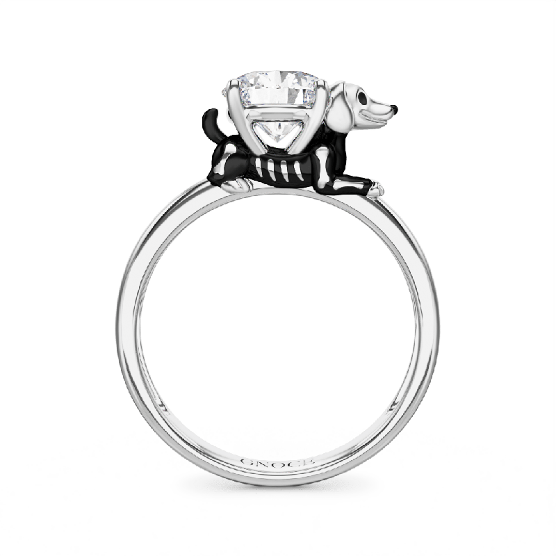 Skeleton Puppy Ring