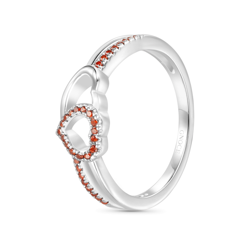 Two Hearts CZ Band Ring