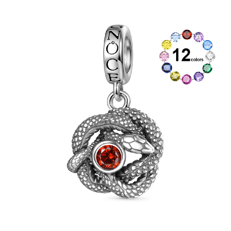 Snake Birthstone Pendant