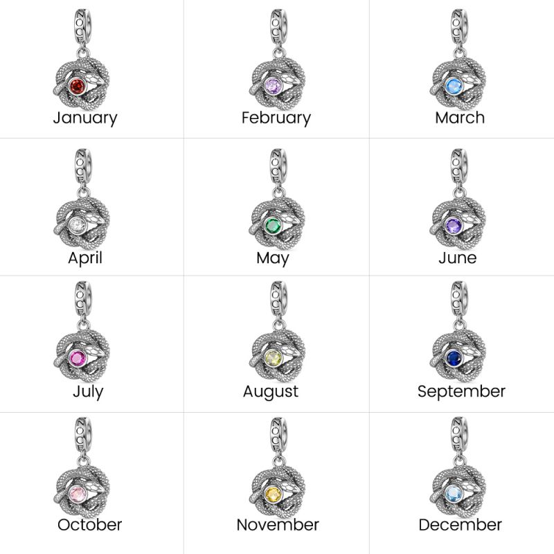 Snake Birthstone Pendant