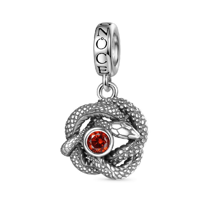Snake Birthstone Pendant