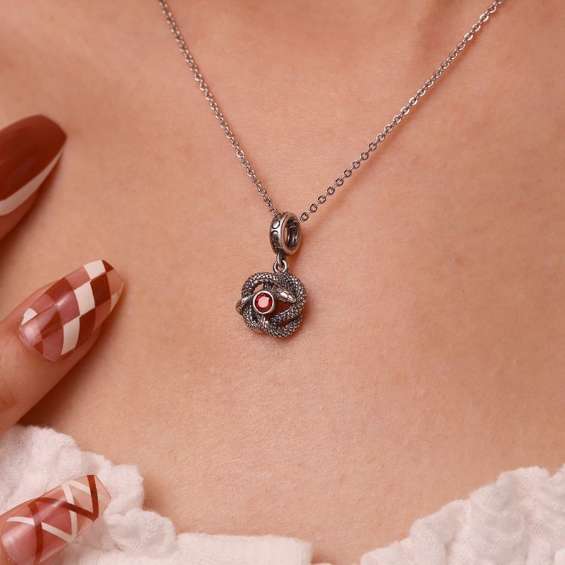 Snake Birthstone Pendant