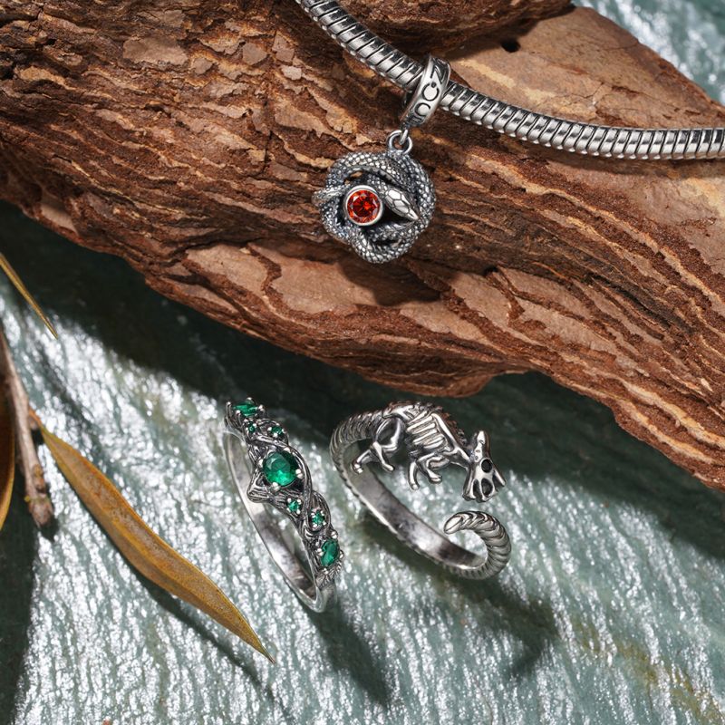 Snake Birthstone Pendant