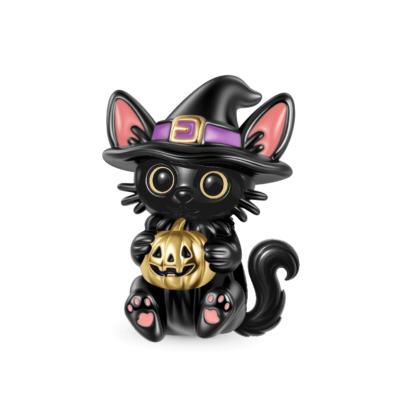 Black Cat Wizard Charm