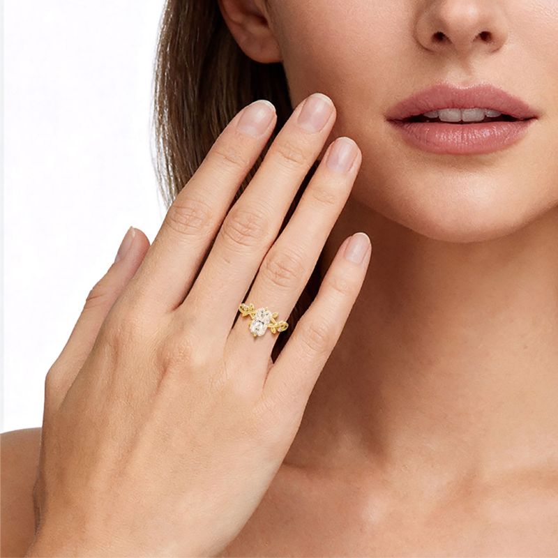 Radiant-cut Engagement Ring