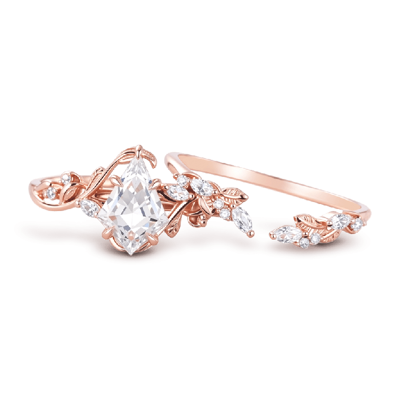 Leaf Kite-Cut Ring Set