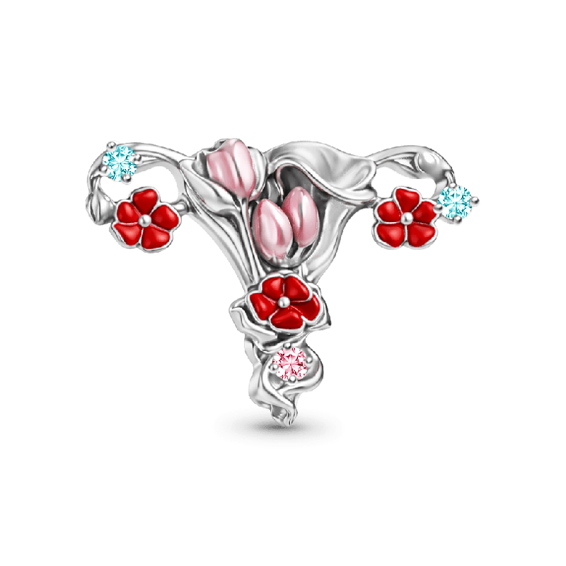 Floral Uterus Charm