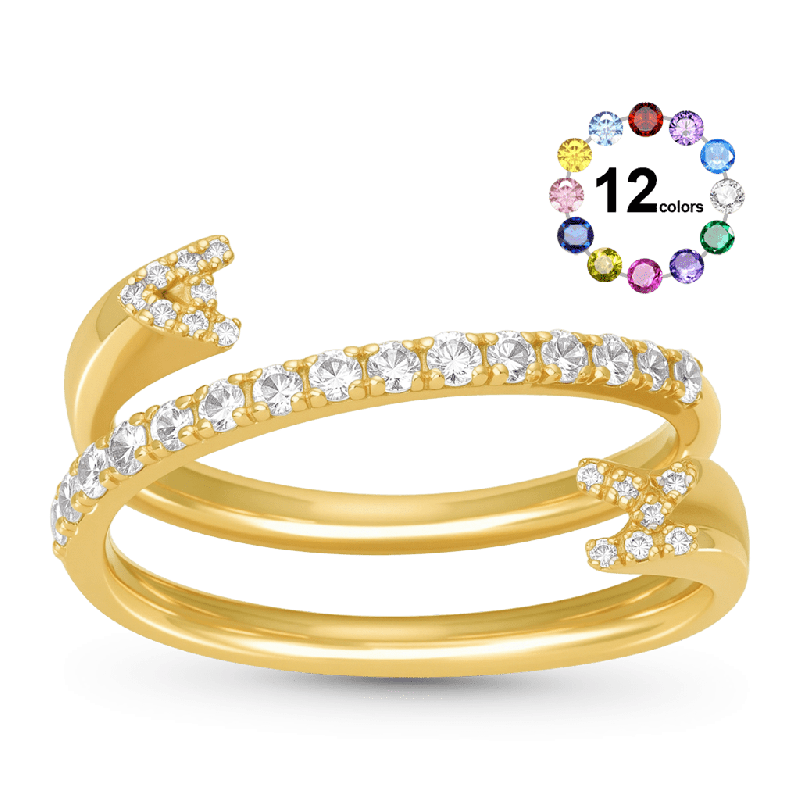3 Row Nesting Ring with Engraving