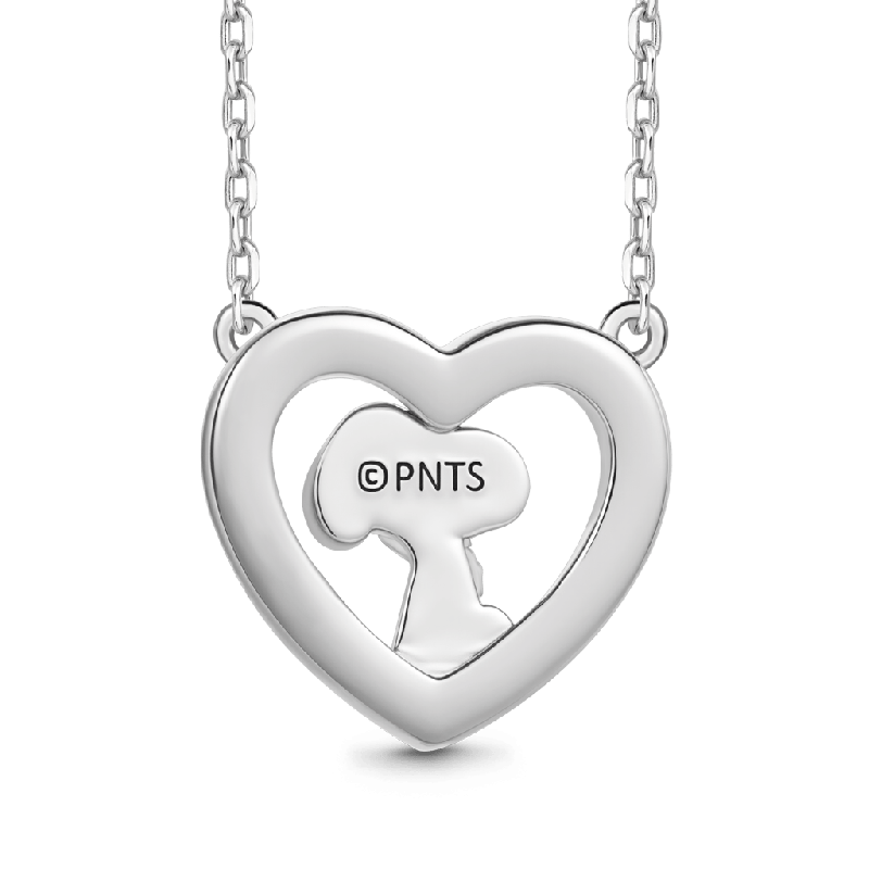 Snoopy Embrace Woodstock Heart Necklace