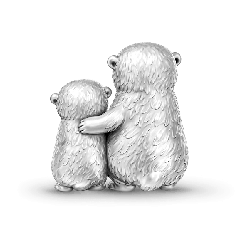 Otter Mom & Baby Charm