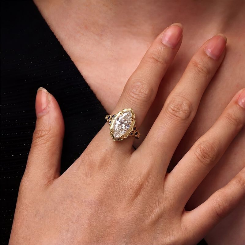 Victorian Style Marquise-Cut Ring