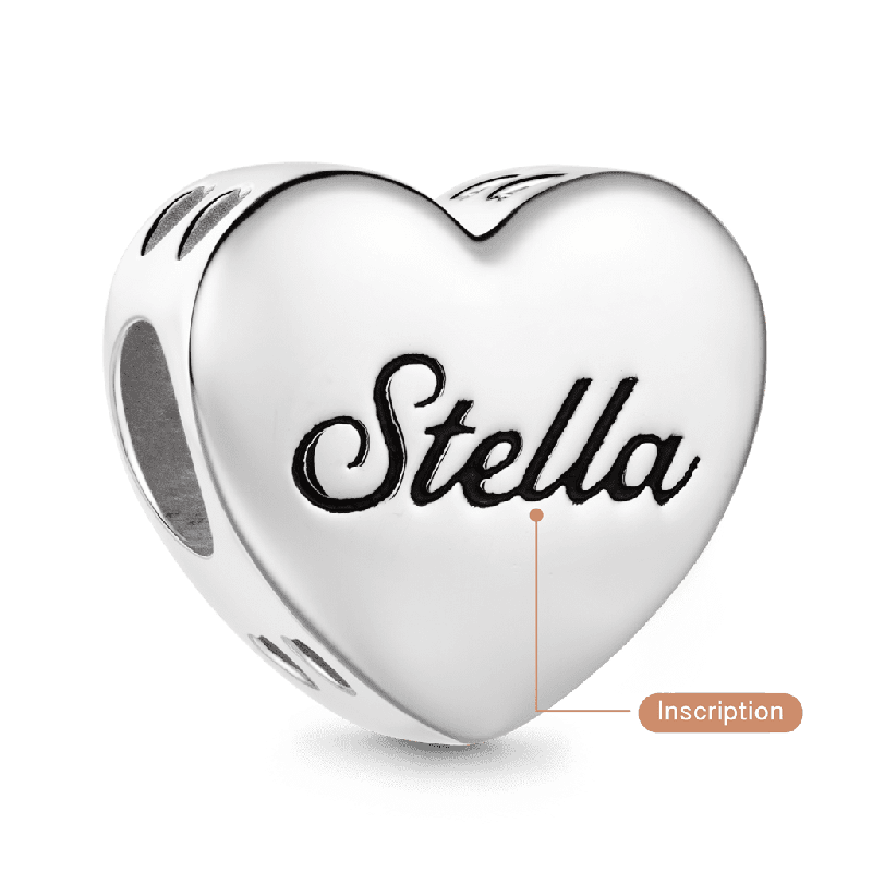 Heart-Shaped Engravable Charm